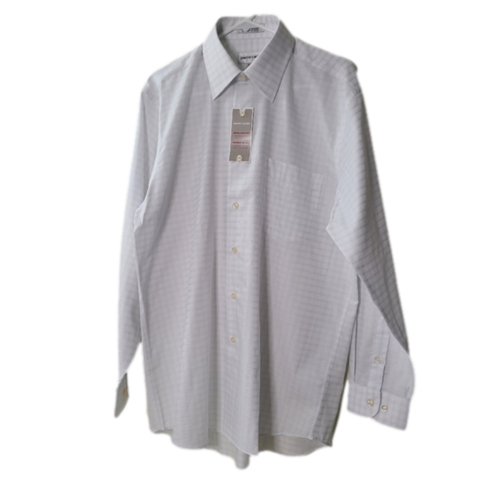 PIERRE Cardin men's button-down long-sleeve NWT dress shirt, Neck 16 (PTP 24")